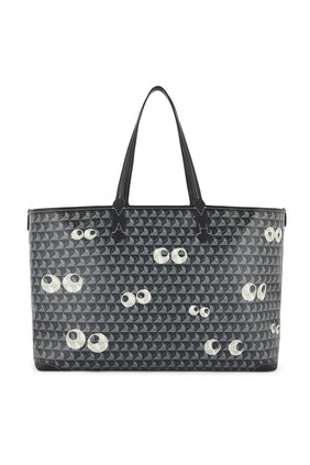 I am a Plastic Bag Tote Multi Eyes in Recycled Canvas:BLK:One Size